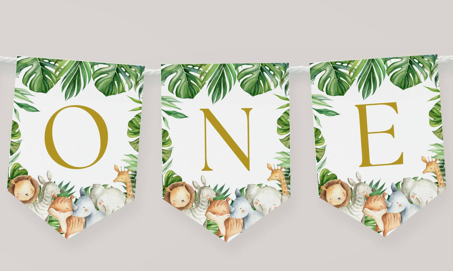 Safari Printable Bundle – Wild One and Safari Birthday Theme
