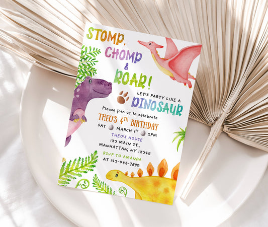ROAR-some Dinosaur Birthday Party Printable Bundle – Printable Dinosaur Party Bundle for Kids