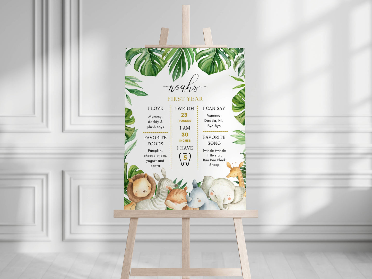 Safari Printable Bundle – Wild One and Safari Birthday Theme