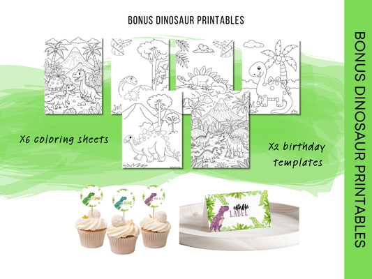 Free Dinosaur Printables - Includes Dinosaur Coloring Sheets and Birthday Templates
